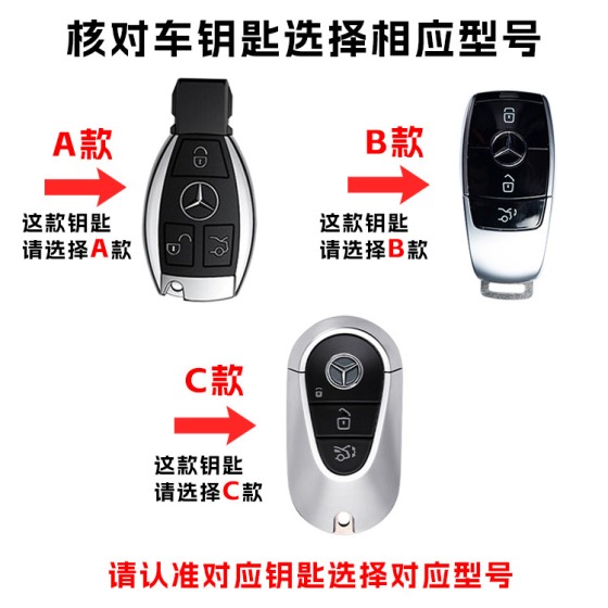 奔驰glb220钥匙套时尚扣G级B级AMG高档S级E350el全包EQA/EQB扣新