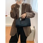 链条斜挎包单肩手提包包女手拿腋下包简约百搭休闲女士鳄鱼纹