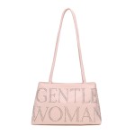 泰国潮gentlewoman小众设计缎面字母时尚百搭单肩手提腋下包