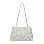 泰国潮gentlewoman小众设计缎面字母时尚百搭单肩手提腋下包