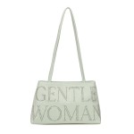 泰国潮gentlewoman小众设计缎面字母时尚百搭单肩手提腋下包