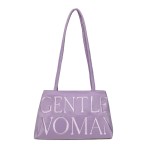 泰国潮gentlewoman小众设计缎面字母时尚百搭单肩手提腋下包