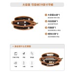 复古软牛皮女士单肩包 头层牛皮水桶包真皮女士包休闲单肩斜挎包