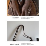 跨境美拉德风仿麂绒布托特包女士复古双肩包大容量通勤单肩斜挎包