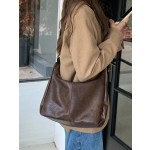 美拉德复古斜挎包包女2026新款潮韩版托特包百搭大容量单肩包
