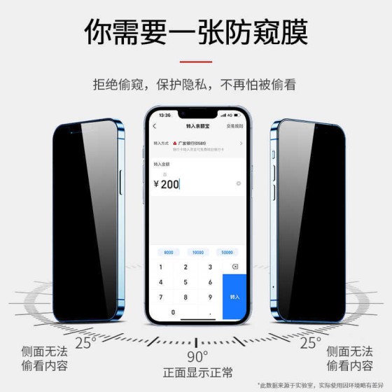 适用iPhone13钢化膜苹果12ProMax手机膜x/xr/xsmax全屏11/11pro12