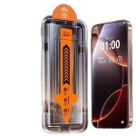 全屏无尘仓秒贴适用苹果17pm钢化膜15plus防窥iPhone16pro手机膜