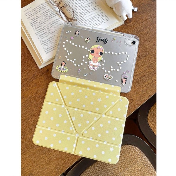 波点小玉适用苹果ipad11保护壳10.2笔槽MINI7防摔9.7平板壳air876