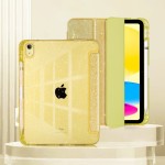 适用ipadA16闪粉三折平板皮套10代亚克力保护壳Air11支架壳Pro11