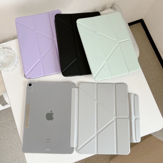 适用2026ipad11代保护套air8隐形笔槽Y折亚克力磨砂mini7平板壳