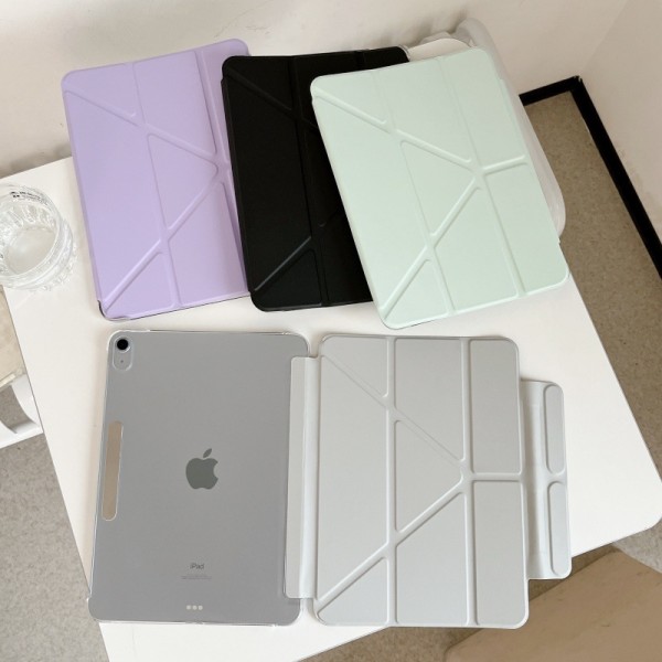 适用2026ipad11代保护套air8隐形笔槽Y折亚克力磨砂mini7平板壳