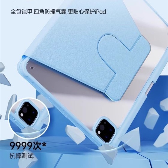 适用iPadAir2旋转保护套9.7英寸带笔槽360旋转苹果亚克力防摔防弯
