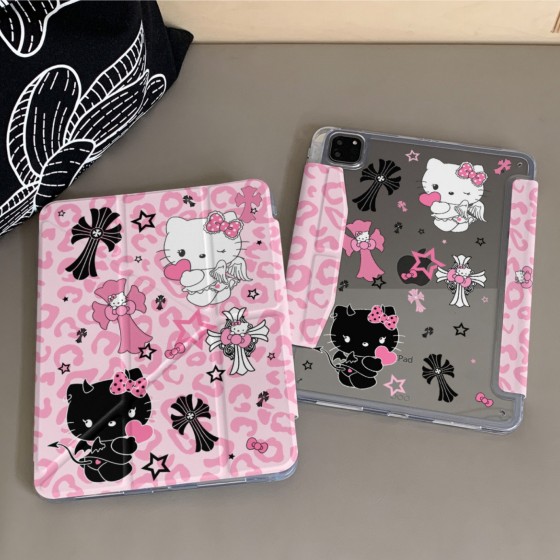 十字架KT猫适用iPadair平板保护套mini6Y折pro带笔槽10代可爱13寸