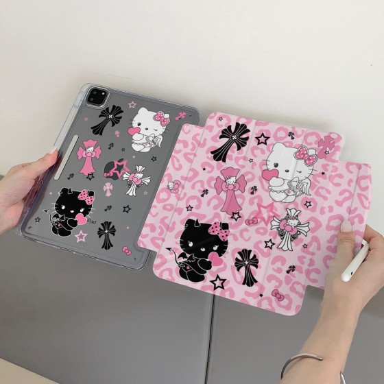 十字架KT猫适用iPadair平板保护套mini6Y折pro带笔槽10代可爱13寸
