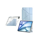 适用苹果a16保护壳3+Y折高透pro11亚克力带笔槽11支架ipad保护套