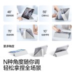 适用苹果a16保护壳3+Y折高透pro11亚克力带笔槽11支架ipad保护套