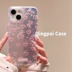 粉粉爱心FYD水波纹适用苹果17AIR镭射褶皱女iphone16promax手机壳