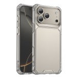 适用高质量17promax透明手机壳不易发黄苹果高透tpu+PC二合一硬壳