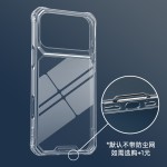 适用高质量17promax透明手机壳不易发黄苹果高透tpu+PC二合一硬壳