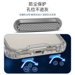 适用高质量17promax透明手机壳不易发黄苹果高透tpu+PC二合一硬壳
