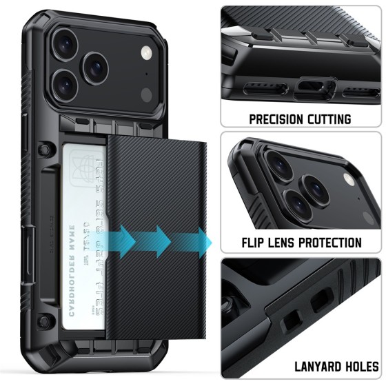 跨境iPhone18Pro手机壳 适用苹果17套啤滑盖插卡钱包防摔16保护套