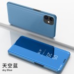 适用iPhone16电镀镜面手机壳苹果13翻盖立式支架皮套17PRO保护套
