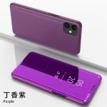 适用iPhone16电镀镜面手机壳苹果13翻盖立式支架皮套17PRO保护套