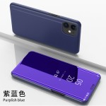 适用iPhone16电镀镜面手机壳苹果13翻盖立式支架皮套17PRO保护套