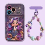 紫发公主挂链适用苹果17可爱手机壳iphone15新款硅胶16高颜值女生