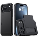 适用iphone17手机壳 苹果16滑盖插卡二合一防摔15Pro钱包保护套34