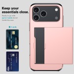 适用iphone17手机壳 苹果16滑盖插卡二合一防摔15Pro钱包保护套34