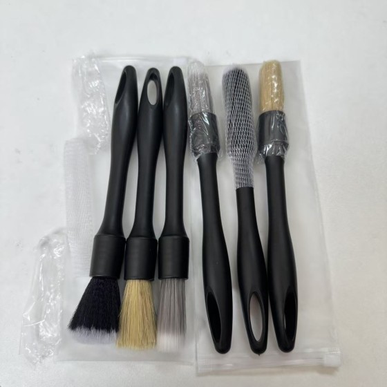 汽车细节刷套装软毛内饰清洁刷可替换刷头 洗车工具刷子套装