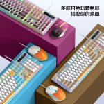 斗尼MT100有线键盘鼠标套装 拼色球帽办公游戏发光键盘笔记本跨境
