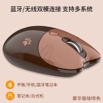摩天手M3DM轻音可爱女生办公家用电脑笔记本M3AG无线蓝牙双模鼠标