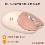 摩天手M3DM轻音可爱女生办公家用电脑笔记本M3AG无线蓝牙双模鼠标