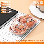 M333透明无线蓝牙三模TC+USB台式笔记本电脑通用静音七彩背光鼠标