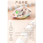 M333透明无线蓝牙三模TC+USB台式笔记本电脑通用静音七彩背光鼠标