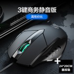 英菲克台式笔记本电脑通用游戏鼠标家用办公静音有线发光加重PW1S