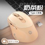 跨境爆款Type-c无线蓝牙充电鼠标双模笔记本台式电脑无声游戏办公