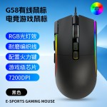 三模无线2.4G蓝牙电竞游戏鼠标G58 光电鼠标机甲风5键吃鸡打瓦lol