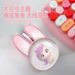 摩天手M12无线蓝牙双模充电鼠标迷你可爱兔子彩虹马办公鼠标批发