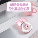 摩天手M12无线蓝牙双模充电鼠标迷你可爱兔子彩虹马办公鼠标批发