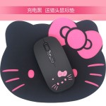 蓝牙双模无线鼠标静音女生可爱卡通可充电通用手机平板笔记本台式