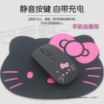 蓝牙双模无线鼠标静音女生可爱卡通可充电通用手机平板笔记本台式
