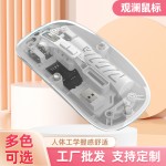 透明无线蓝牙鼠标双模办公游戏高颜值双模机械电竞女生游戏鼠标