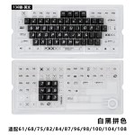 【跨境热卖款】俄文碳纤维纹暗黑天使键帽PC透光机械键盘按键