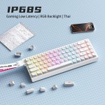 FURYCUBE IP68S有线键盘机械手感静音办公电竞便携飘带小配列键盘