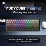 FURYCUBE IP68S有线键盘机械手感静音办公电竞便携飘带小配列键盘