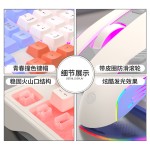 糖果喵蝰蛇KM800机械手感电竞游戏键盘鼠标有线发光套装98键办公