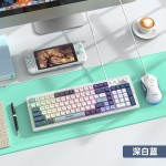 有线发光键鼠Q908电竞机械手感带旋钮游戏发光悬浮键盘鼠标套装